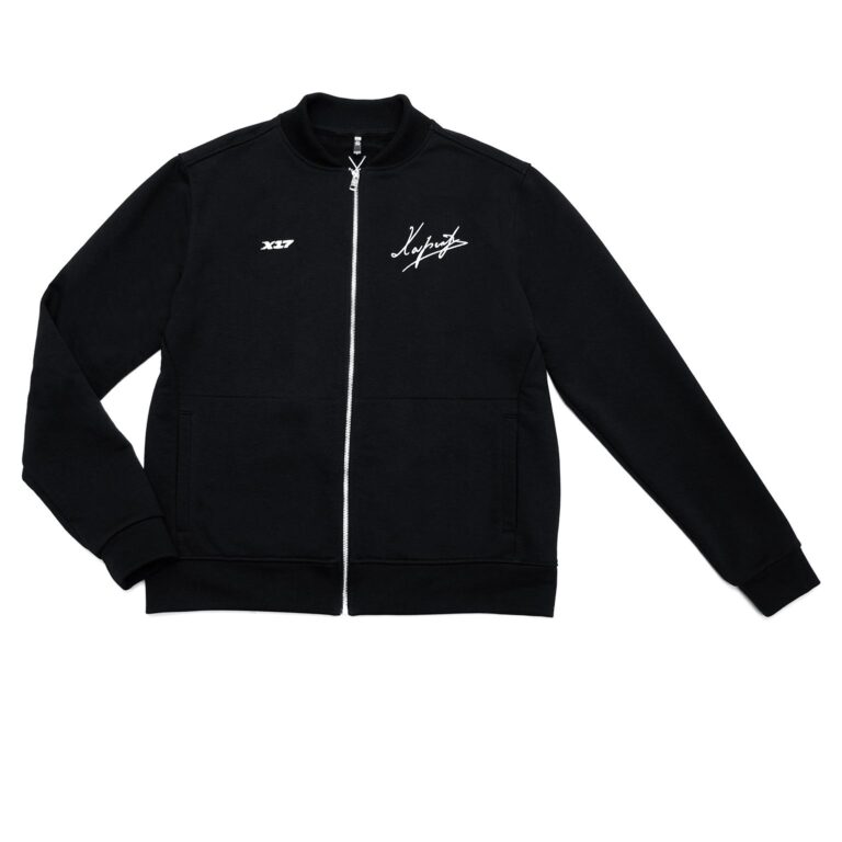 Zip-up jacket for hockey brand.