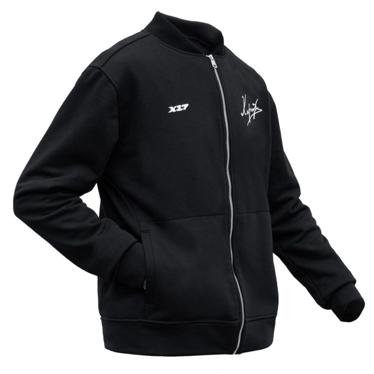 Zip-up jacket for hockey brand.
